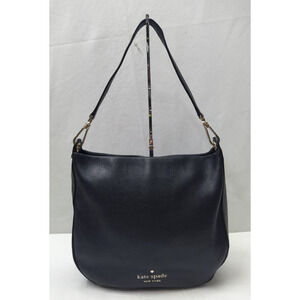 Kate Spade Lexy Black Pebbled Leather Zipper Closure Shoulder Bag